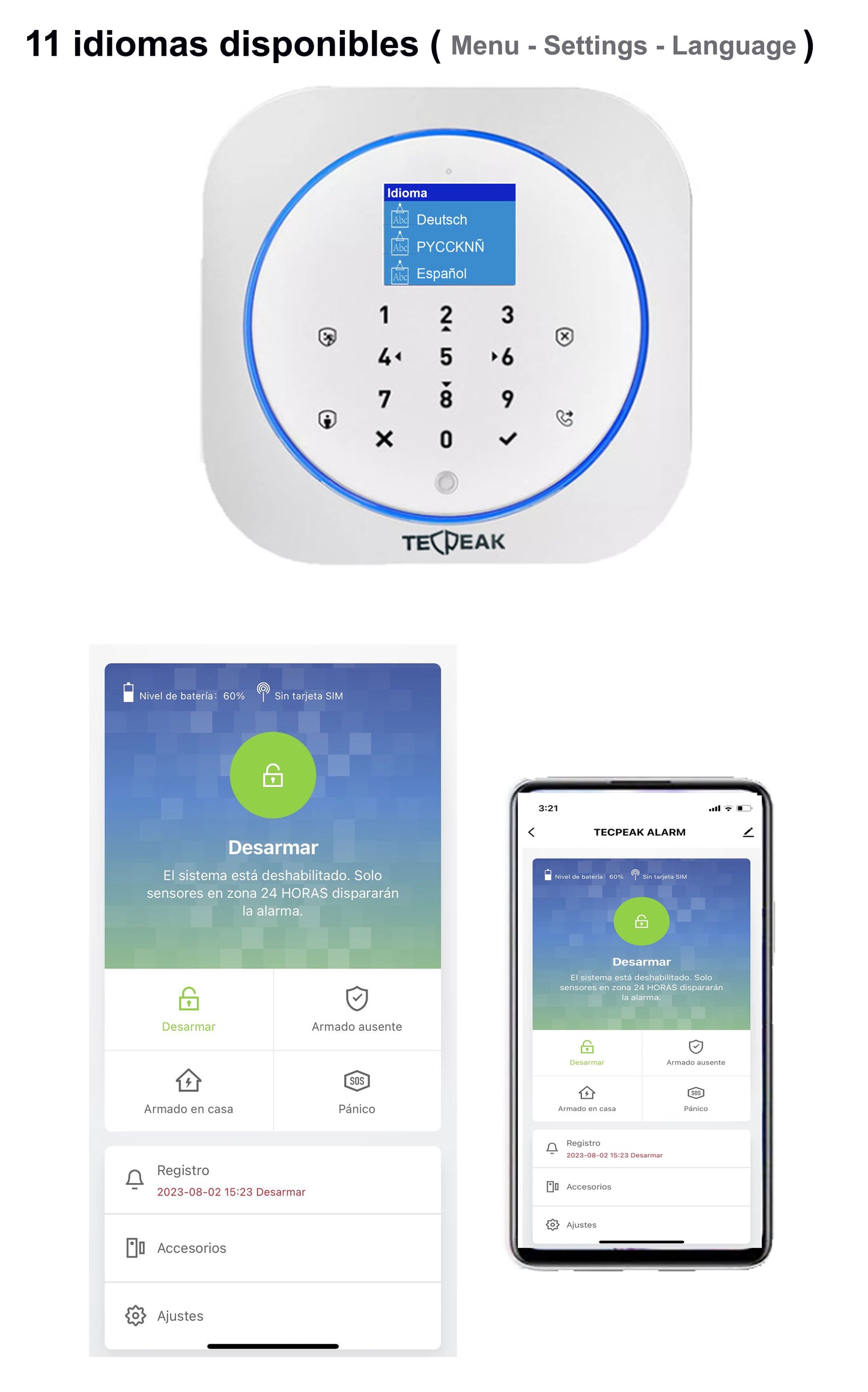 A1 - WiFi / GSM Système de Sécurité (Blanc)