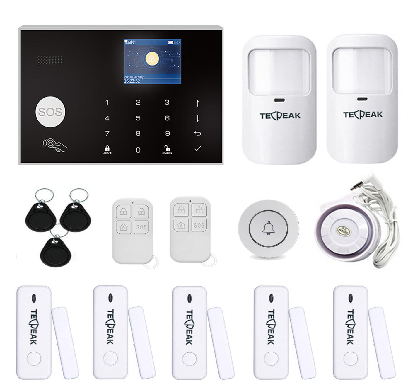 A2 - Alarme de sécurité WiFi / GSM (Noir)